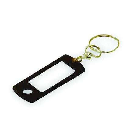 Lucky Line Key Tag, Black, Plastic, Clear Plastic Insert, - 50 PK 16820