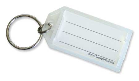 LUCKY LINE Clear Key Tag with Flap & Split Ring, 10 pk 6051010