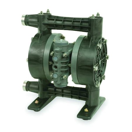 Dayton Double Diaphragm Pump, Kynar(R), Air Operated, PTFE, 35 GPM 3HJV9