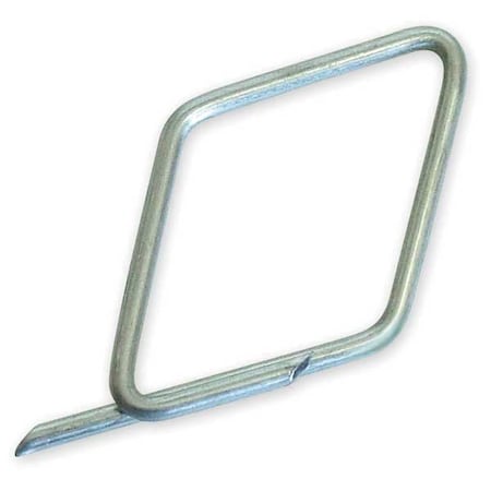 Lucky Line Diamond Fastener, Gray, Steel, Diamond Fastener, Galvanized 100 PK 74900