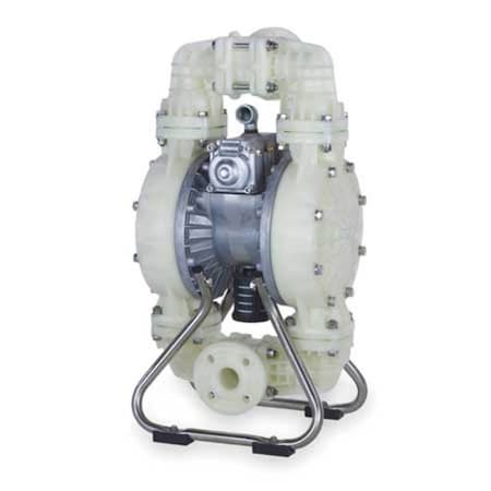 Dayton Double Diaphragm Pump, Polypropylene, Air Operated, Santoprene 3HJW5