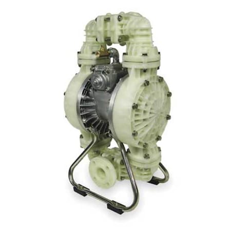 Dayton Double Diaphragm Pump, Polypropylene, Air Operated, Santoprene 3HJW6