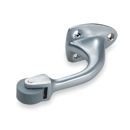 Rockwood Curved Roller Stop, Polished Brass 455.3