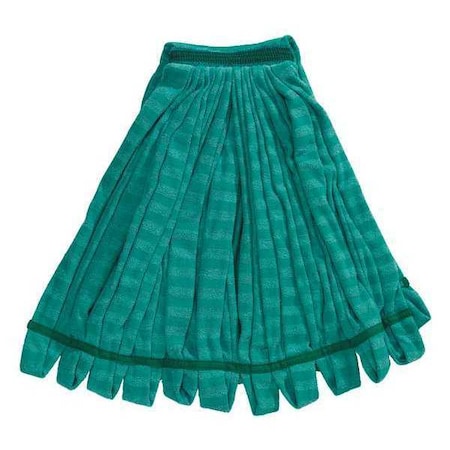 Rubbermaid Commercial 5 in Tube Wet Mop, 22 oz Dry Wt, Side Gate Connection, Looped-End, Green, Microfiber FGT85206GR00