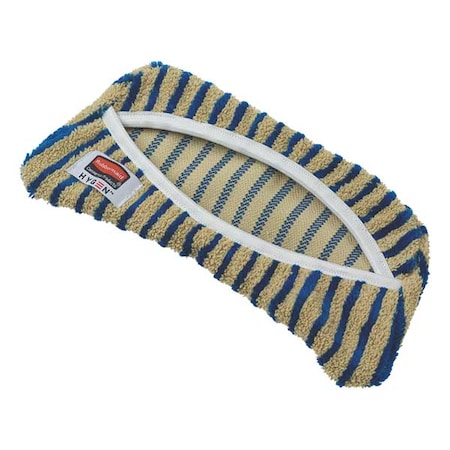 Rubbermaid Commercial 8-1/4" Quick Change Mop Pad, Blue/White, No Handle FGQ88100YL00