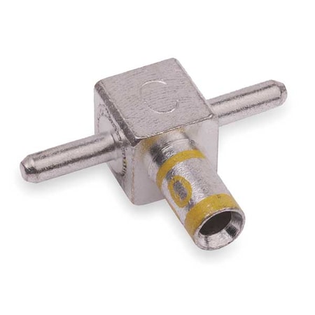 Abb Tee Connector, Male, 12 to 10 AWG, Yellow TEE1210