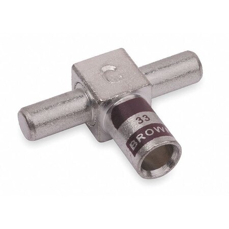 Abb Tee Connector, Male.2 AWG, Brown TEE2