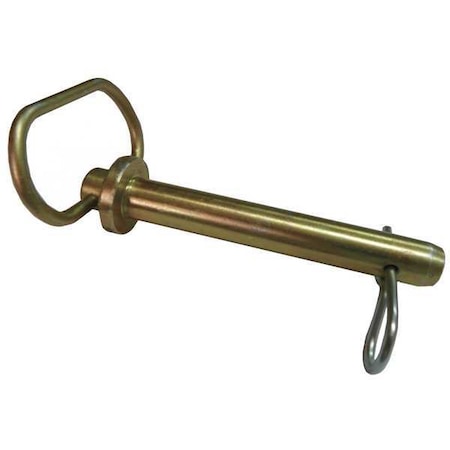Zoro Select Hitch Pin, Detent, 3/4 in Pin Dia, 4-1/4 in Shank Lg, Steel, Zinc Plated Finish U39665.075.0425