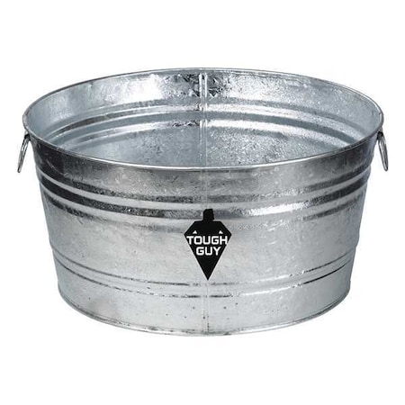 Zoro Select Utility Tub, 35 gal., Silver 3HNF7