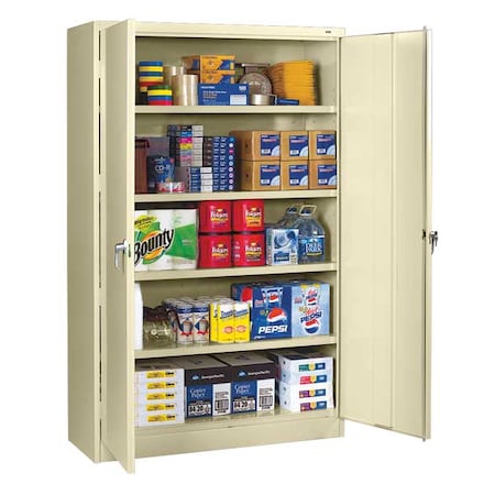 Tennsco Shelving Storage Cabinet, 78 in H, 48 in W, Champagne/Putty, 0 Drawers J1878SUPY