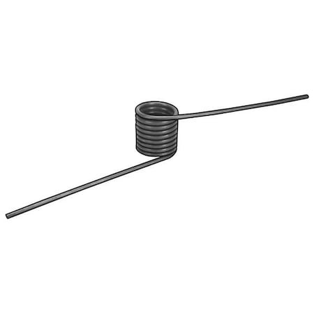 ZORO SELECT Torsion Spring, 180 Deg, 1.082 OD, Finish: Plain 3HPL3