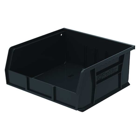 AKRO-MILS 50 lb Hang & Stack Storage Bin, Plastic, 11 in W, 5 in H, Black, 10 7/8 in L 30235BLACK