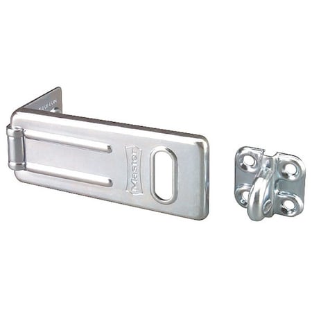 Master Lock Hasp, Fixed, Steel, Zinc Plated, 3-1/2 In. L 703D
