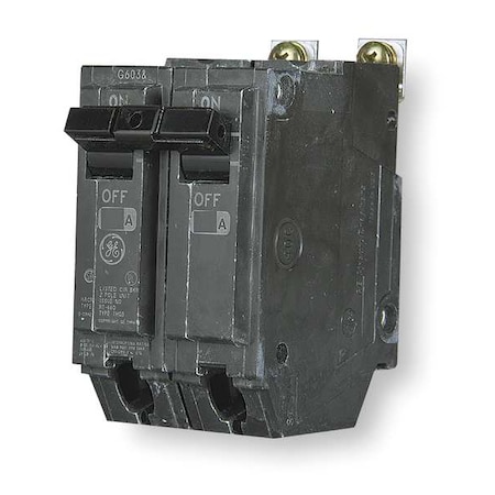 Ge Miniature Circuit Breaker, THHQB Series, 60A, 2 Pole, 120/240V AC, 22kA at 120/240V AC THHQB2160