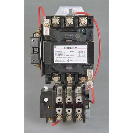 Ge Magnetic Motor Starter, Non-Reversing, 120V AC, 3 P CR306D002