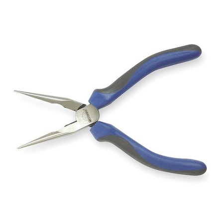 Westward 8 in Long Nose Plier, Side Cutter Ergonomic Handle 3HZE9