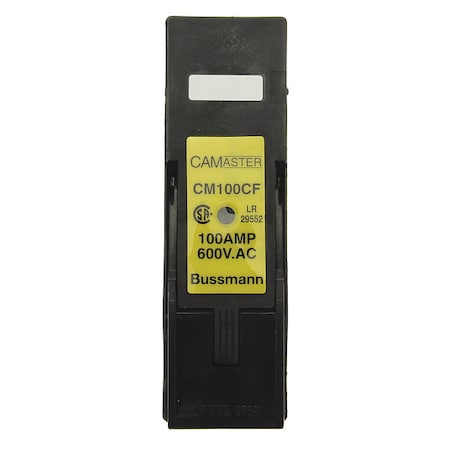 Eaton Bussmann Fuse Holder, 0 to 100A Amp Range, 690V AC/DC Volt Rating, 1 Poles, Screw CM100CF