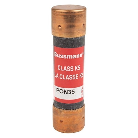 Eaton Bussmann Midget Fuse, Time-Delay, 35A, 250V AC, Non-Indicating, 10kA at 250V AC PON35