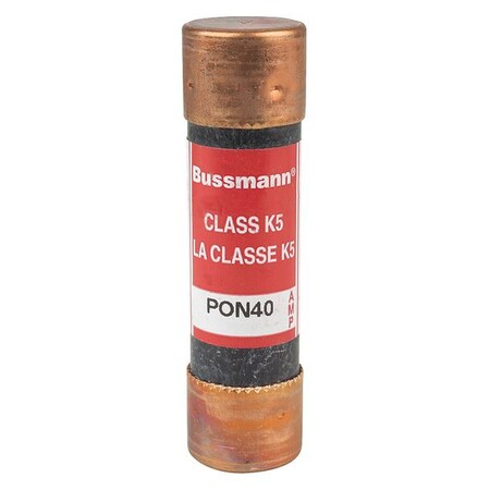 Eaton Bussmann Midget Fuse, Time-Delay, 40A, 250V AC, Non-Indicating, 10kA at 250V AC PON40