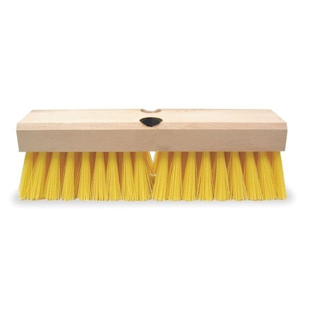 Tough Guy 10"L, 2" Beige Trim Scrub Brush, Replacement Brush Head 3H382