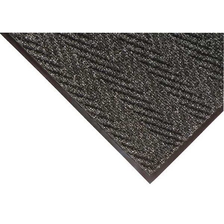Notrax Entrance Mat, Polypropylene, 3/8 in Thick, Charcoal, 4 ft W x 10 ft L 118S0410CH