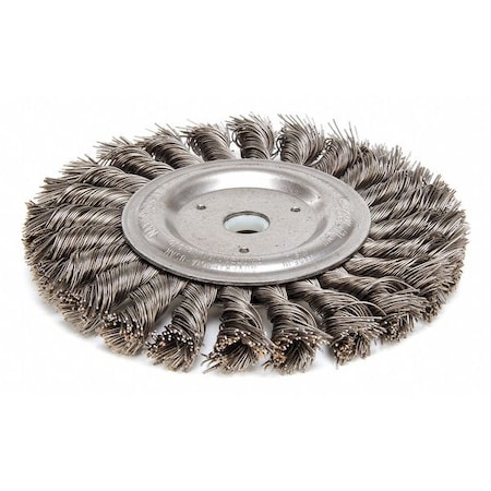 WEILER Twist Wire Wheel Wire Brush, Arbor, 6" 96022