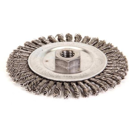 WEILER Twist Wire Wheel Wire Brush, Threaded Arbor 96054