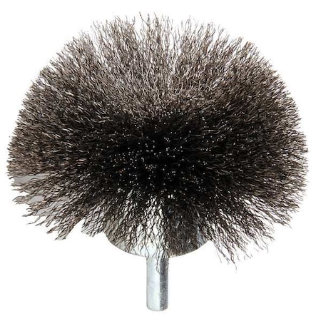 WEILER Flared End Wire Brush, Steel, 3", 16, 000 RPM 96140