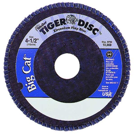 WEILER Arbor Mount Flap Disc, 4-1/2in, 80, Medium 96361