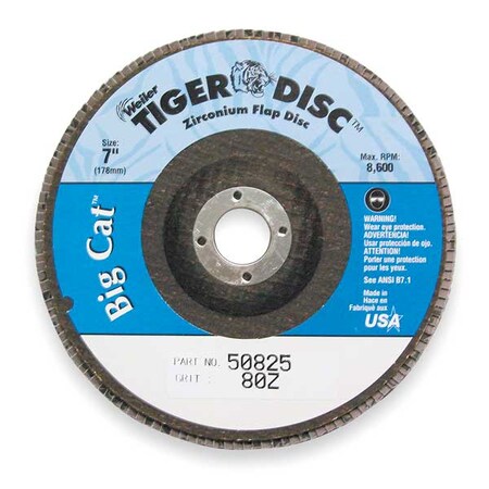 Weiler Arbor Mount Flap Disc, 7in, 80, Medium 96180