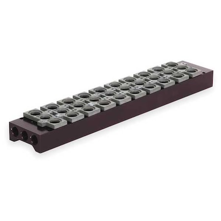 Numatics Manifold Block, 10 Stations, 1/4 NPT 206-1757