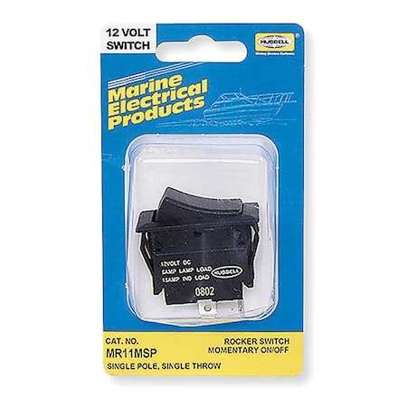 Hubbell Wiring Device-Kellems Rocker Switch, SPST, 2 Connections MR11MSP