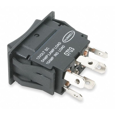 Hubbell Wiring Device-Kellems Marine Rocker Switch, DPDT, 6 Connections MR223MMSP