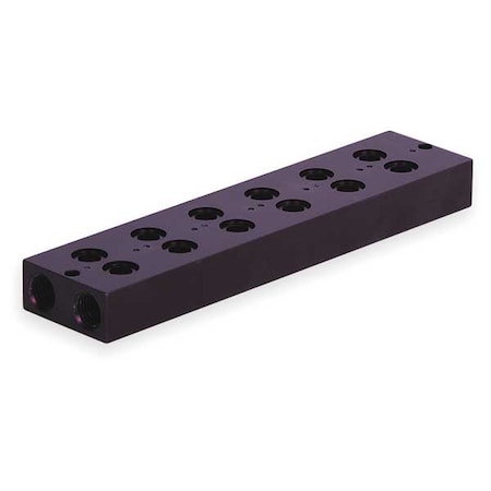 Numatics Manifold Block, 6 Stations, 1/4 NPT 241-151