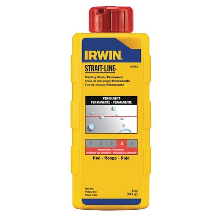Irwin Marking Chalk, Red, Permanent, 8 oz 64902
