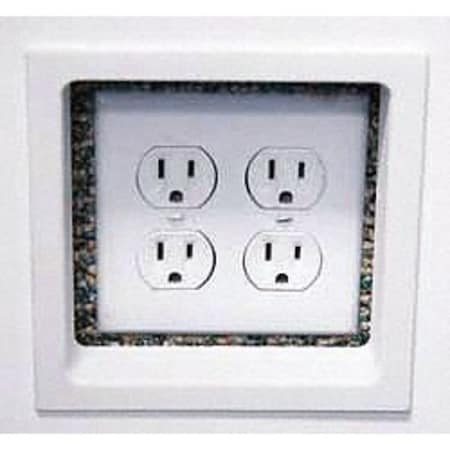 Fastcap Electric Trim Ring, Number of Gangs: 2 Plastic, Smooth Finish, White ETR-DOUBLE WH