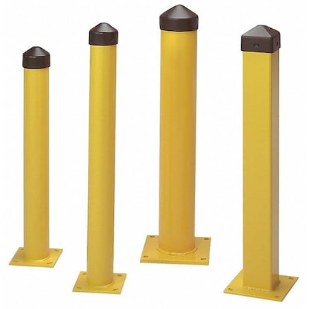 Zoro Select Bollard, Concrete, 5", 24 In. H, Yellow 1752