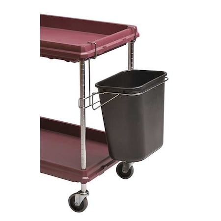 Metro Deep Ledge 25 lb Rectangular Utility Cart Bin, Black, Plastic, 21 1/2 in BCWB2D