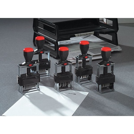 Zoro Select Self-Inking Stamp, 6-Digit, Black UP4003