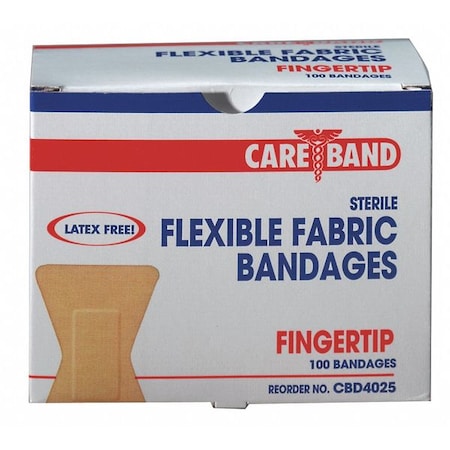 Care Band Bandages, Fingertip, Flesh Color, PK100 CBD4025-012-000