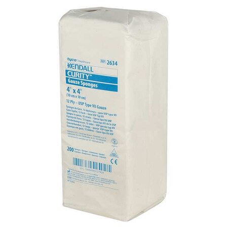 Covidien Sponge, Non-Sterile, White, Gauze, PK200 K44S019634