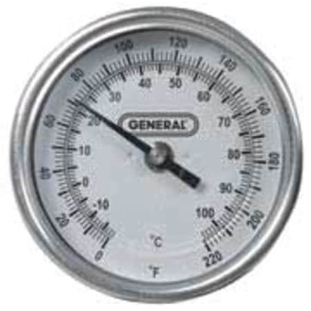 General Tools Bimetal Thermom, 3 In Dial, 0 to 220F T300-36