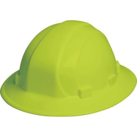 Deltaplus Hard Hat, Omega II, Polyethylene, 6 Point Ratchet, Type 1, Class E, Hi-Vis Lime WEL19920HL