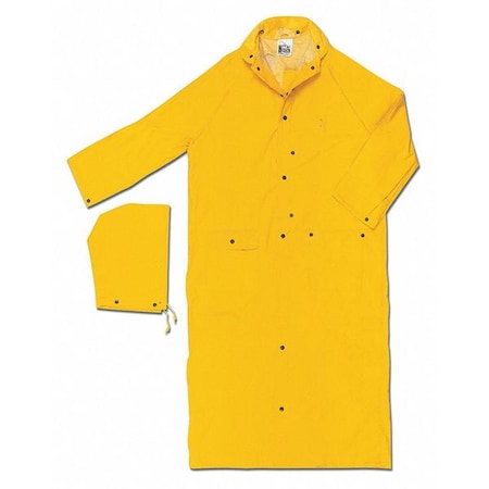 MCR SAFETY Rider Raincoat, Yellow, XL 260CXL