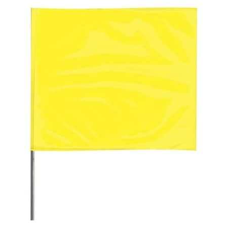 ZORO SELECT Marking Flag, Fluor Yellow, Vinyl, PK100 2315YG-200