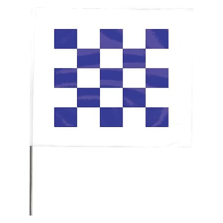 Zoro Select Marking Flag, Vinyl, 30" Wire Staff, Blank, 30" L., 100 PK 4530WDB28544-200