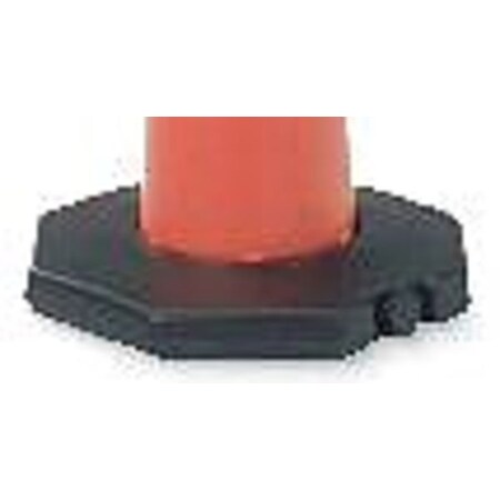 Plasticade Traffic Cone Base, Recycled rubber, 2 in H, 16 1/2 in L, 16 1/2 in W, Black 501