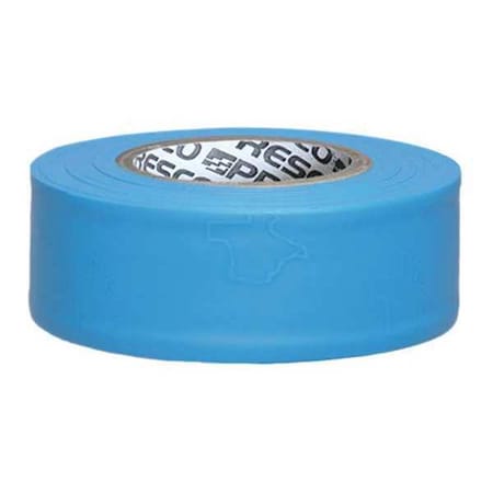 Zoro Select Flagging Tape, No Legend, Fluorescent Blue, 1 3/16 in Wide x 150 ft Length, Vinyl, 3 mil TXBG-200