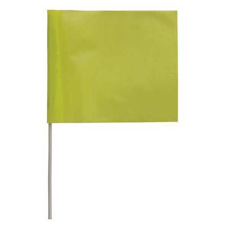 Presco Marking Flag, Lime Glo, Blank, PVC, PK100 F4524LG-200