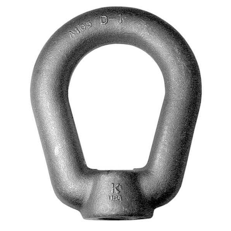 Ken Forging Oval Eye Nut, 7/8"-9 Thread Size, 1-11/32 in Thread Lg, Steel, Black Oxide EN-9-HD